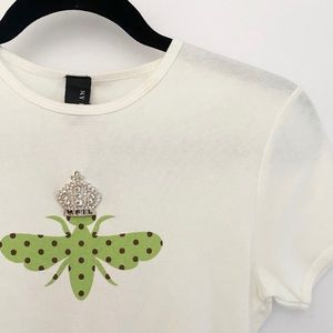 my flat in london swarovski -queen bee tee